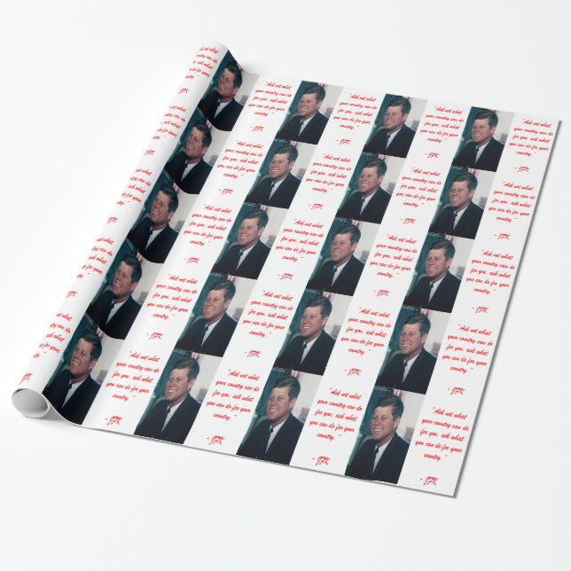 JFK & Frag ohne Kostenvoranschlag Geschenkpapier (Ungerollt)