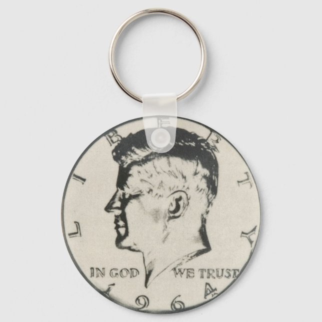 JFK halber Dollar Schlüsselring Schlüsselanhänger (Vorderseite)