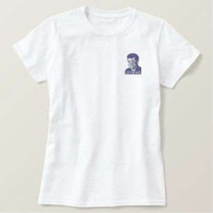 JFK illustriert Besticktes T-Shirt