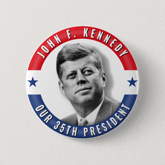 JFK John F. Kennedy 35. Denkmal Präsidenten-POTUS Button (Vorderseite)