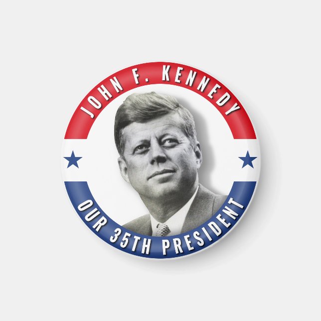 JFK John F. Kennedy 35. Präsident POTUS Memorial Magnet (Vorne)