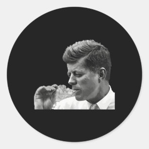 Jfk John F Kennedy Cigar Raucher Runder Aufkleber