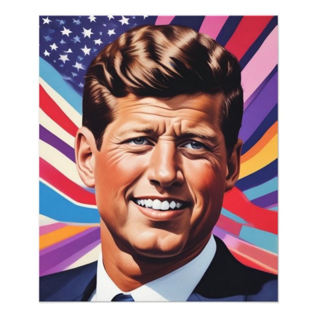 JFK John F. Kennedy Motivierend Inspiration Fotodruck (Vorne)