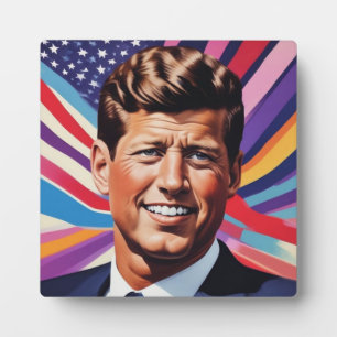 JFK John F. Kennedy Motivierend Inspiration Fotoplatte