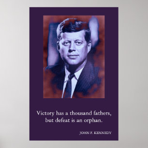 JFK John F. Kennedy Quote Sieg Poster