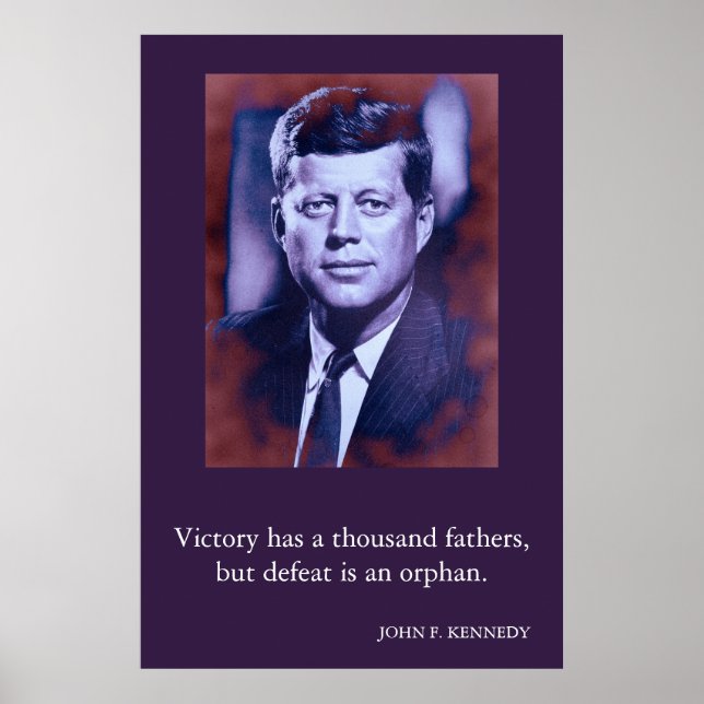 JFK John F. Kennedy Quote Sieg Poster (Vorne)
