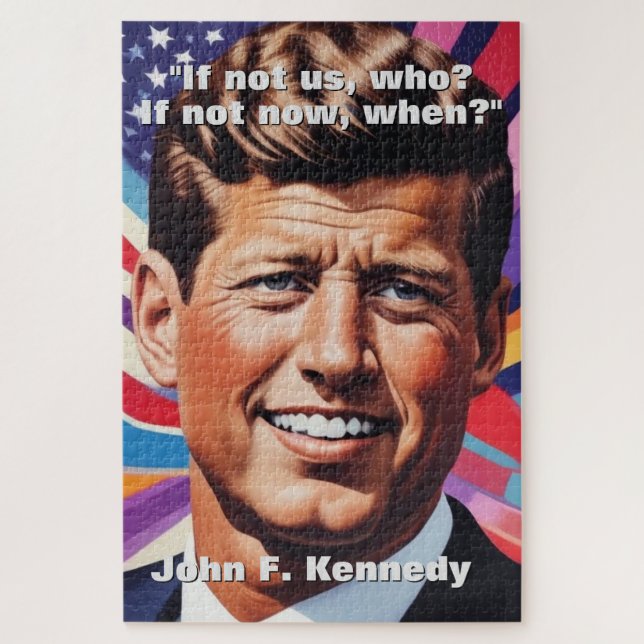 JFK John F. Kennedy Zitat Motivierend Inspiration (Vertikal)