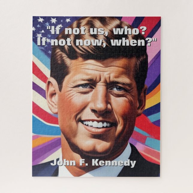JFK John F. Kennedy Zitat Motivierend Inspiration (Vertikal)