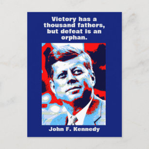 JFK John F. Kennedy Zitat Motivierend Inspiration Feiertagspostkarte