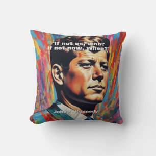 JFK John F. Kennedy Zitat Motivierend Inspiration Kissen