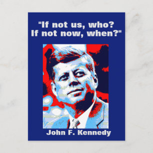 JFK John F. Kennedy Zitat Motivierend Inspiration Postkarte