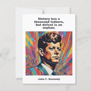 JFK John F. Kennedy Zitat Motivierend Inspiration Postkarte