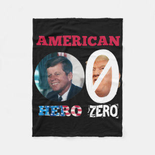 Jfk John Kennedy Amerikanischer Held Anti Trump Fleecedecke