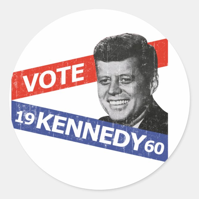 JFK Kennedy Election Runder Aufkleber (Vorderseite)