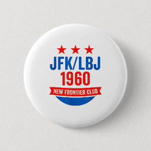 Jfk Lbj 1960 Neue Grenze John F Kennedy Kampagne  Button