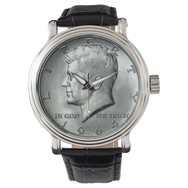 JFK - Montre homme à demi-dollar (devant)