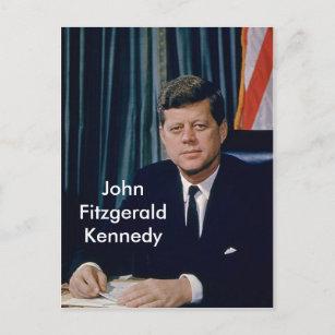 JFK offizielles Portrait aus dem öffentlichen Bere Postkarte
