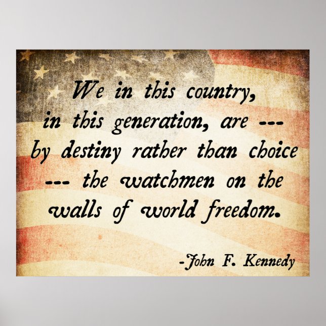 JFK Quote Poster (Vorne)