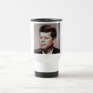 JFK reparieren das berühmte Zitat auf dem Dach Reisebecher