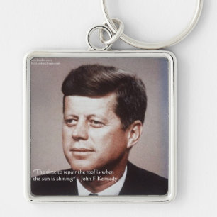 JFK reparieren das berühmte Zitat auf dem Dach Schlüsselanhänger