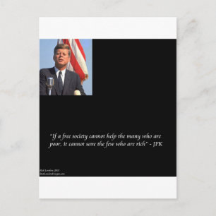 JFK Rette das reichhaltige und schlechte Angebot Postkarte