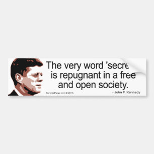 JFK Secrecy Quote Autoaufkleber