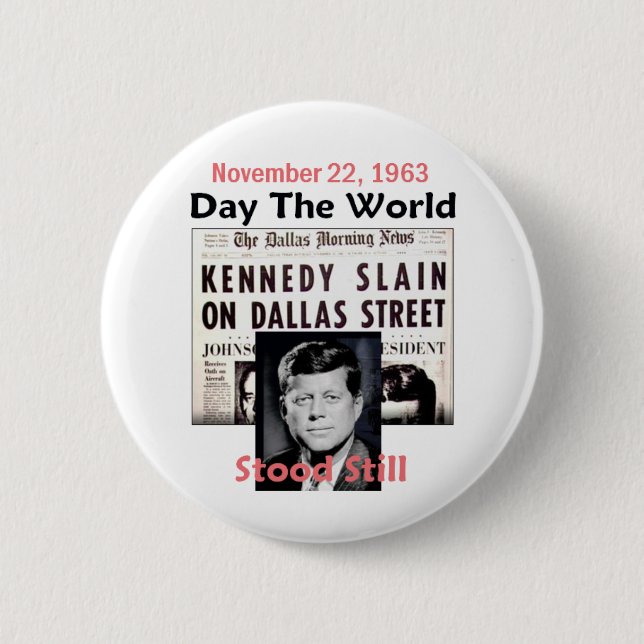 JFK TÖTETE Knopf Button (Vorderseite)