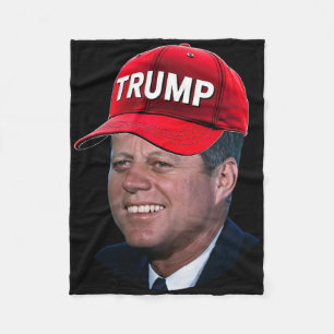 Jfk trägt Trump-Hut Lustiges John F Kennedy Meme G Fleecedecke