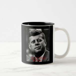 JFK "Verzeihe nicht, vergiss nicht" Weisheitszitat Zweifarbige Tasse