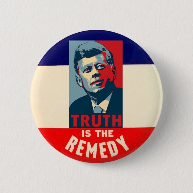 JFK: Wahrheit ist die Abhilfe Button (Vorderseite)