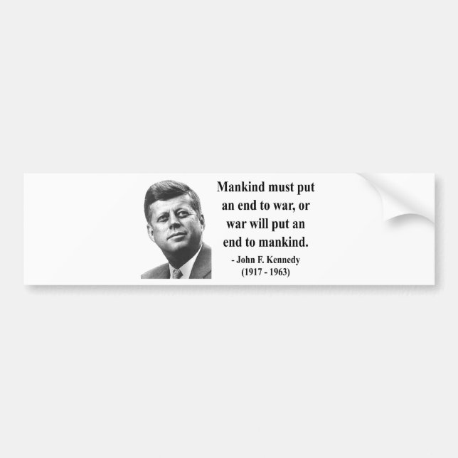 JFK Zitat 1b Autoaufkleber (Vorne)
