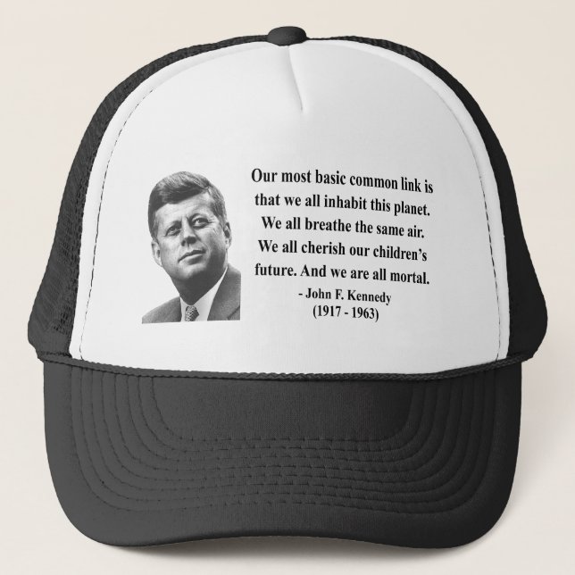 JFK Zitat 2b Truckerkappe (Vorderseite)