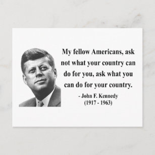 JFK Zitat 3b Postkarte