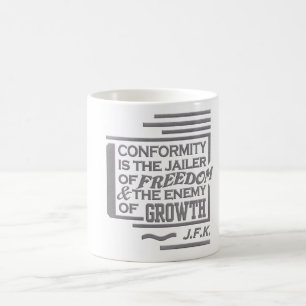 JFK Zitat-Tasse - wählen Sie Art u. Farbe Kaffeetasse