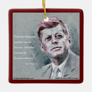 JFK & Zitatbaum Keramikornament