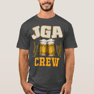 JGA-Crew mit Bier zur Junggesellenparty gr T-Shirt