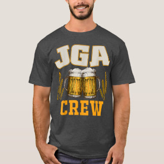 JGA-Crew mit Bier zur Junggesellenparty gr T-Shirt
