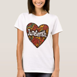 Jh. afrozentrische Muster Herz T-Shirt