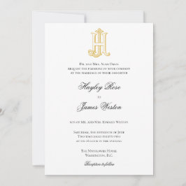 JH Monogram oder HJ Monogram Wedding Einladungen