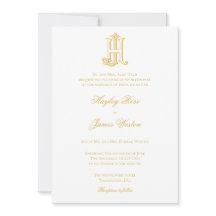 JH-Monogramm- oder HJ-Monogramm-Hochzeitseinladung