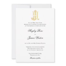 JH Monogramme ou HJ Monogramme Invitations de mari