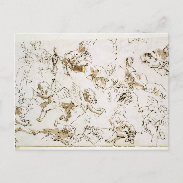 Jh. (Stift, Tinte und Waschen) Postkarte (Vorderseite)