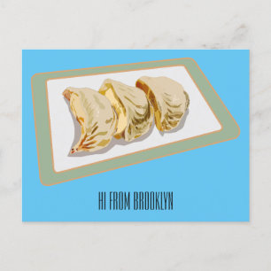 Jiaozi/Chinesische Knödel Cartoon Illustration Postkarte
