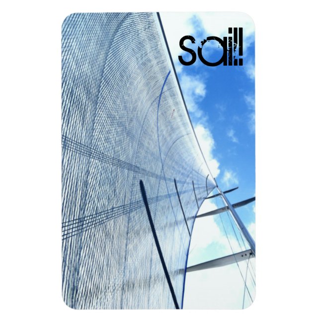 Jib Sail und Mast Picture Magnet (Vertikal)