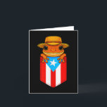 Jibaro Coqui Frog Puerto Rico Flag Boricua Pocket Karte<br><div class="desc">Jibaro Coqui Frog Puerto Rico Flag Boricua Pocket Borinquen</div>