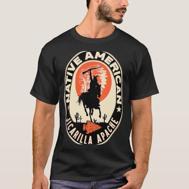 Jicarilla Apache Strong Native Amerikanische Urein T-Shirt (Vorderseite)