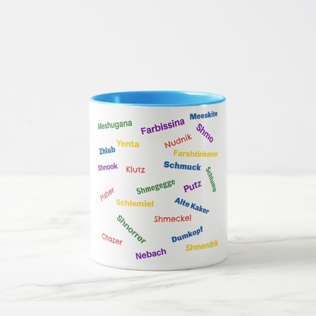 Jiddische Beleidigungen Tasse (Zentrum)