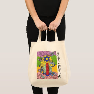 Jiddischer Flug der Schmetterlinge Hamsa Tallit Ba Tragetasche