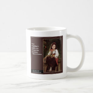 Jiddischer Spruch über Äpfel & Grafik Kaffeetasse