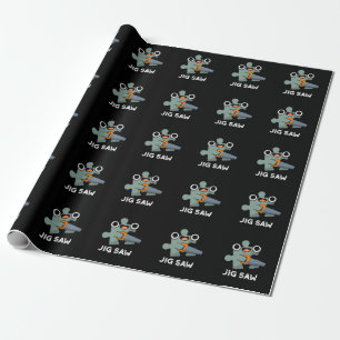 Jig Saw Funny Jigsaw Tool Pub Dark BG Geschenkpapier